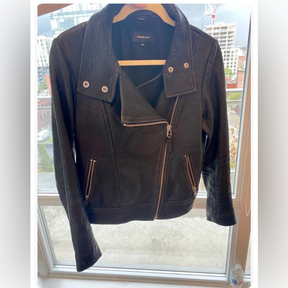 Mackage Jackets & Blazers - Mackage women's black leather biker jacket in black size M